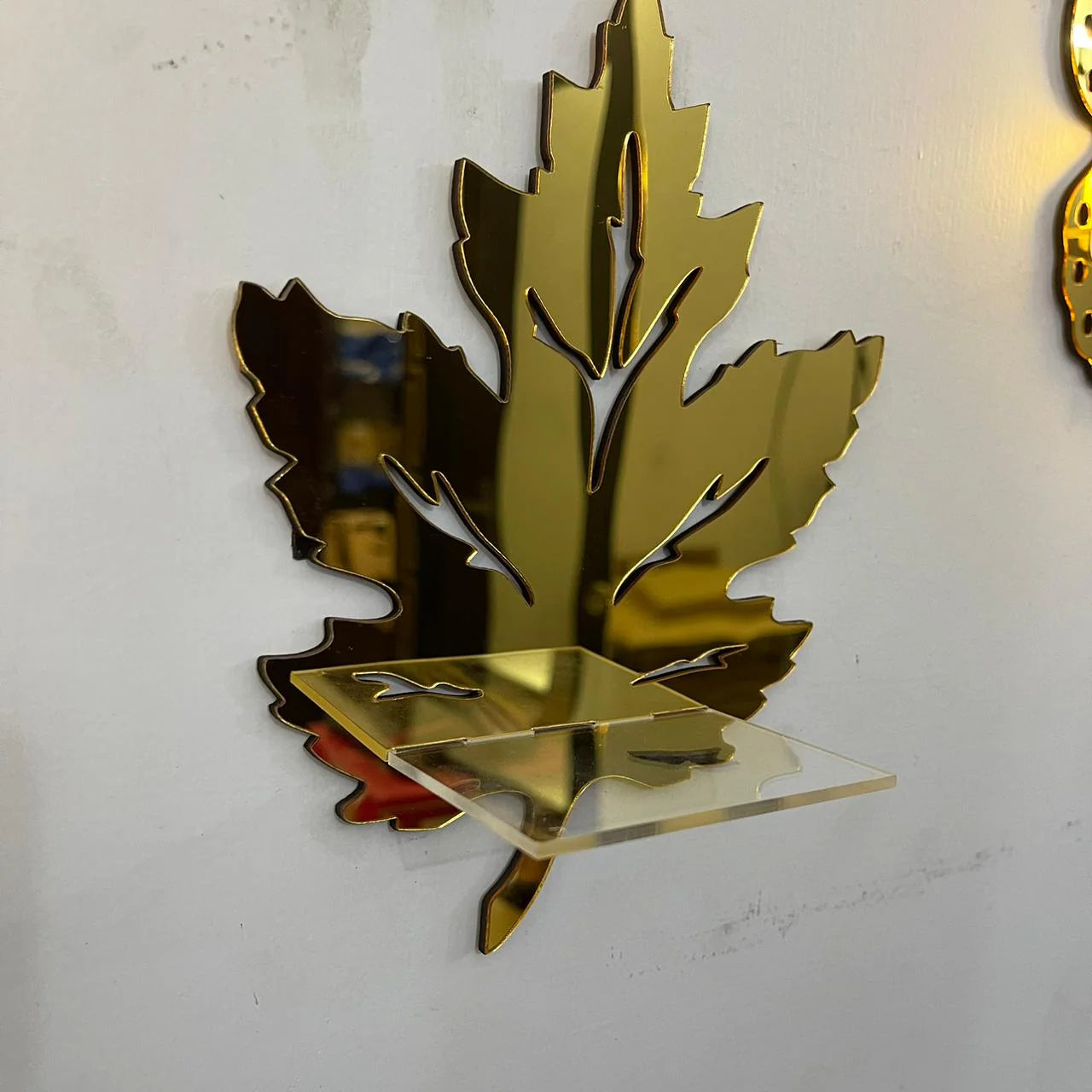 Golden Acrylic DIY Mini Shelves Wall Decor